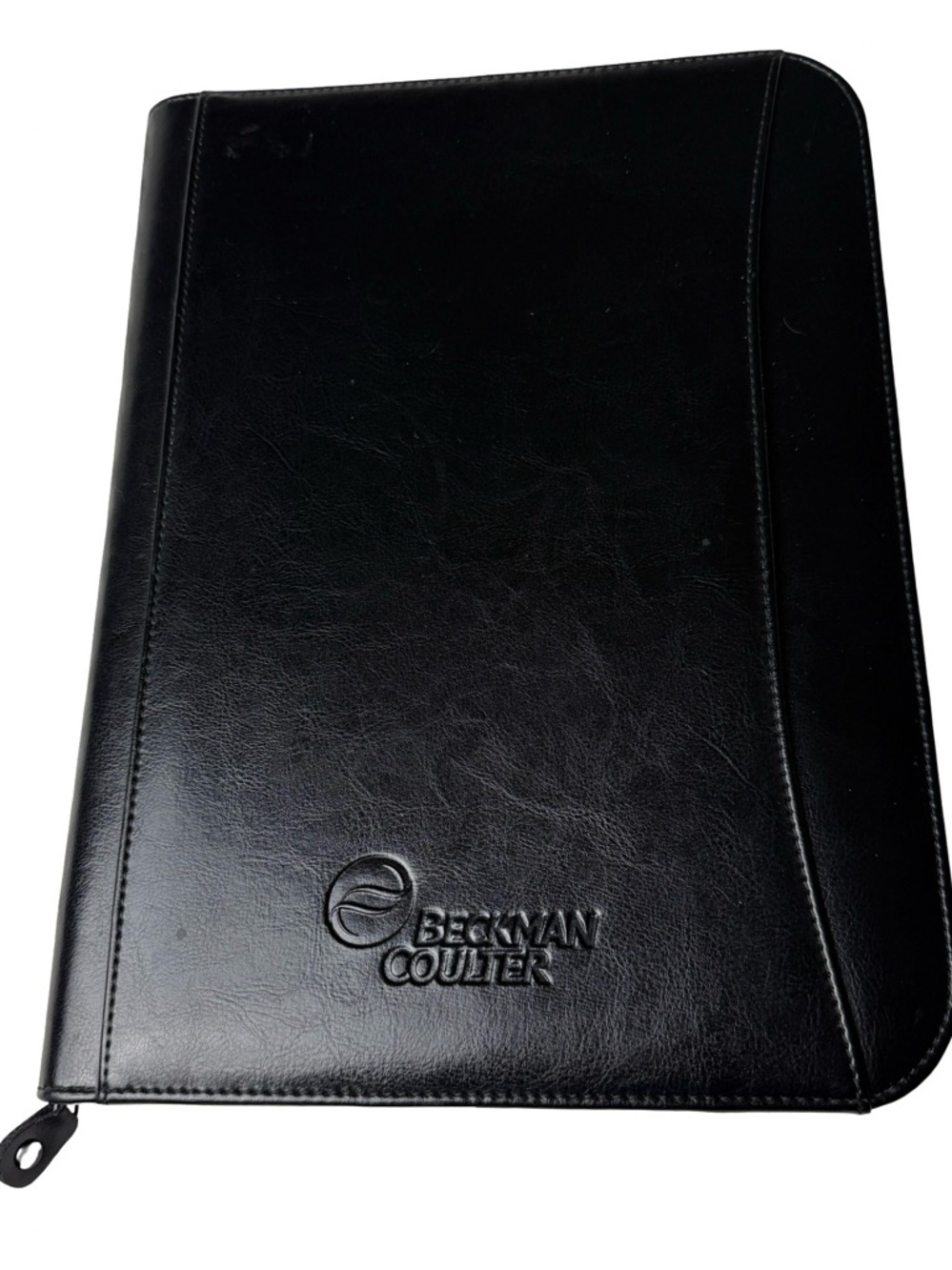 Padfolio Zippered Black Binder Zipper Pro Business Calculator Pen Pockets Folder